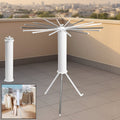 Heavy-Duty Foldable Rotary Clothes Drying Rack Stand with 360° Rotating Arms